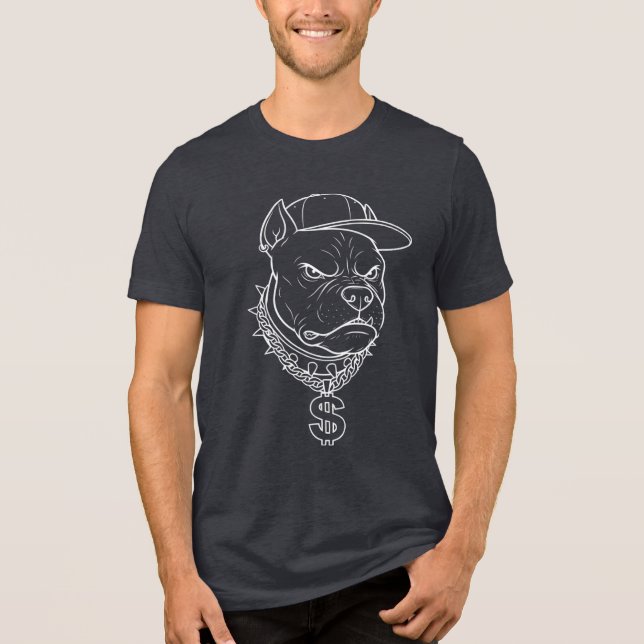 Pitbull T-Shirt Tri-Blend Shirt (Front)
