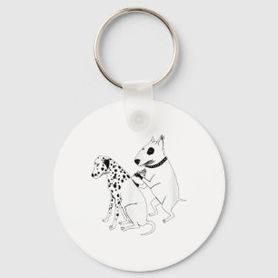 Pitbull Terrier Dog Animal Dalmatian Tattoo Puppy Keychain