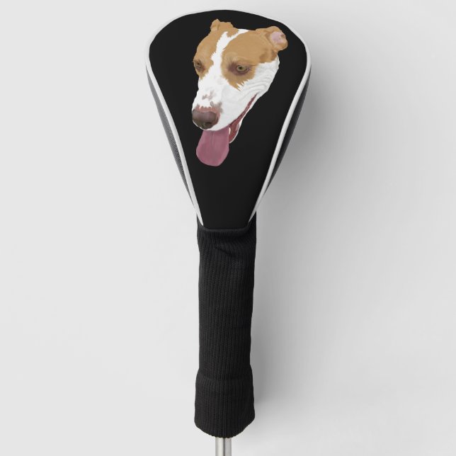 Pitbull Terrier Mix Golf Head Cover (Front)