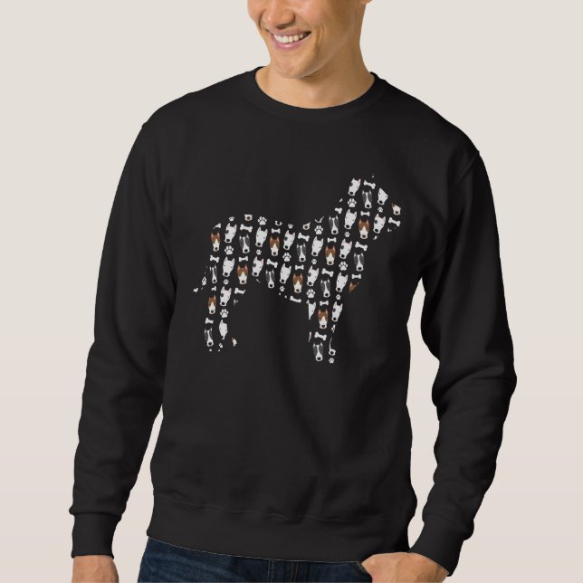 Pitbull Terrier Pattern Stafford Dog Sweatshirt (Front)