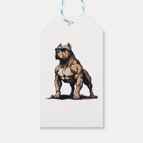 Pitbull The BodyBuilder Gift Tags