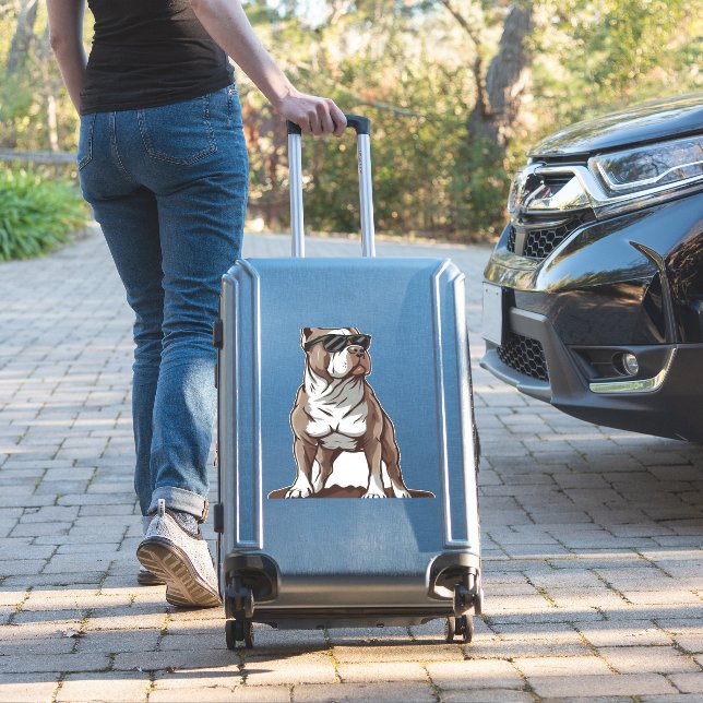 Pitbull The Guardian Sticker (Suitcase Insitu)