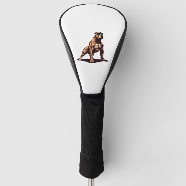 Pitbull The Muscle Golf Head Cover (Front)