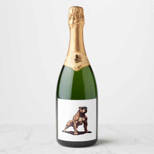Pitbull The Muscle Sparkling Wine Label