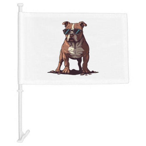 Pitbull The Secret Service Agent Car Flag