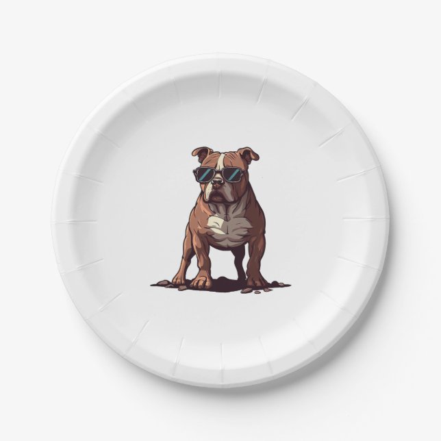 Pitbull The Secret Service Agent Paper Plates (Front)