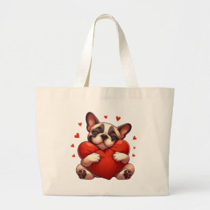 Pitbull Valentine's Day Gifts Large Tote Bag