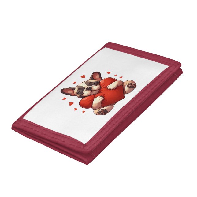 Pitbull Valentine's Day Gifts Trifold Wallet (Bottom)