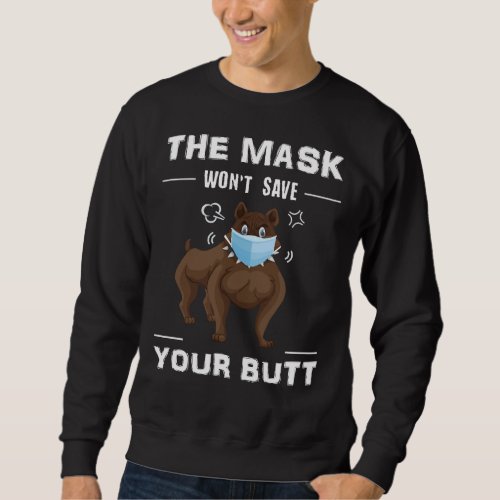 Pitbull Wearing Face Mask Fighting Dog With Mask Sweatshirt