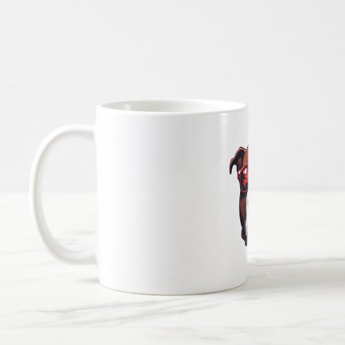 Pitbull Wearing Sunglasses in Canada colors Coffee Mug