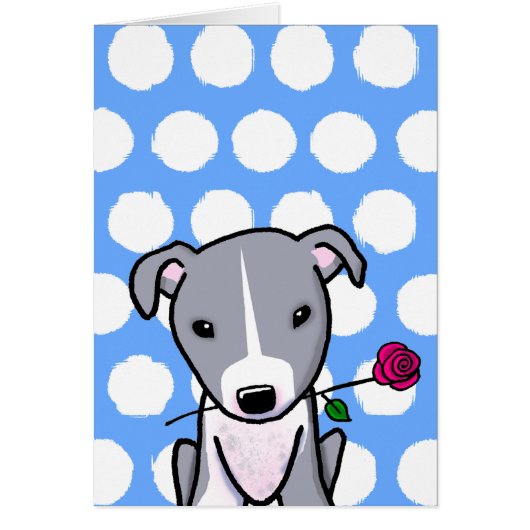 Pitbull With Flower Cards (Front)