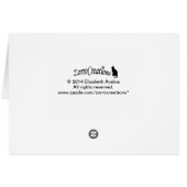 Pitbull with Skateboard Welcome Home Card (Back Horizontal)