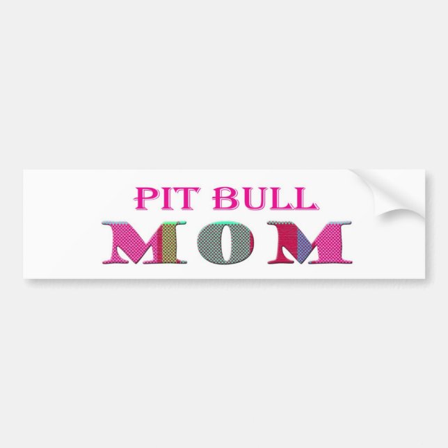 PitBullMom Bumper Sticker (Front)