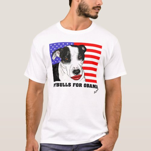 Pitbulls for Obama 2008 T_Shirt