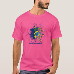 Pitcairn Islander Watercolor Flag, Pitcairn Island T-Shirt