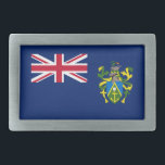 Pitcairn Islands Flag Belt Buckle<br><div class="desc">Patriotic flag of Pitcairn Islands.</div>