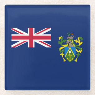 Pitcairn Islands Flag Glass Coaster