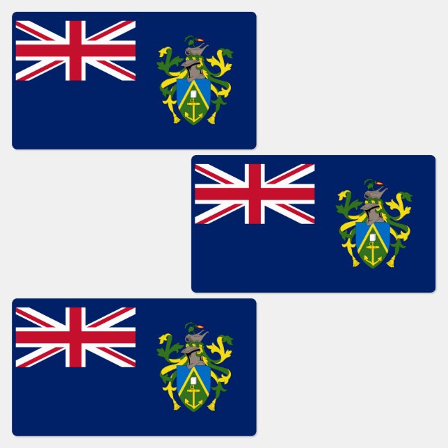 Pitcairn Islands Flag Labels (Group)