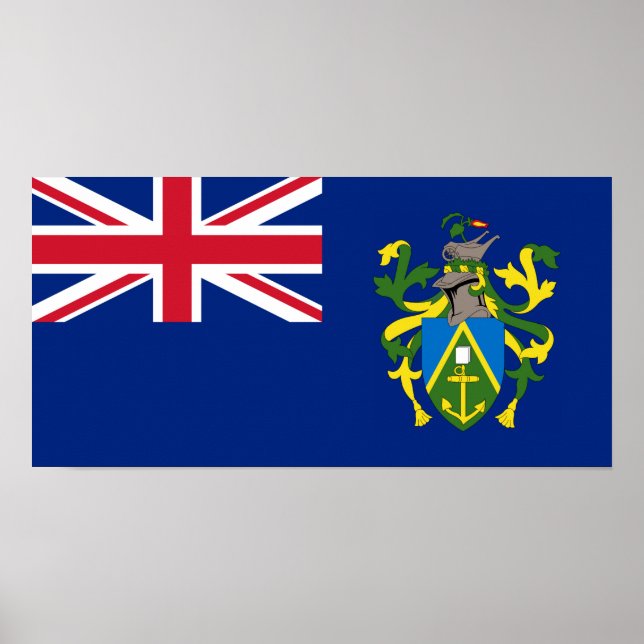 Pitcairn Islands Flag Poster (Front)