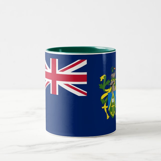 Pitcairn Islands Flag Two-Tone Coffee Mug (Center)