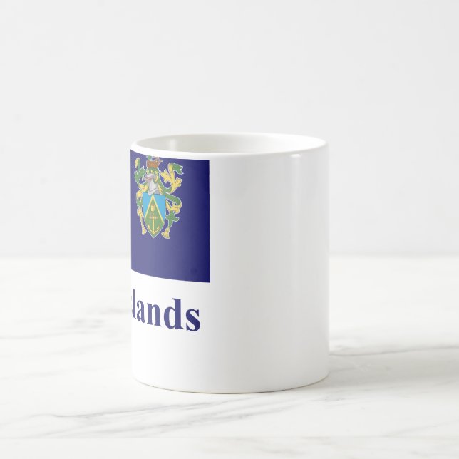 Pitcairn Islands Flag with Name Coffee Mug (Center)