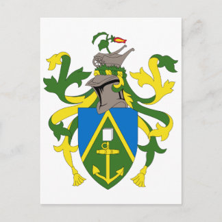 Pitcairn Islands Official Coat Of Arms Heraldry Postcard