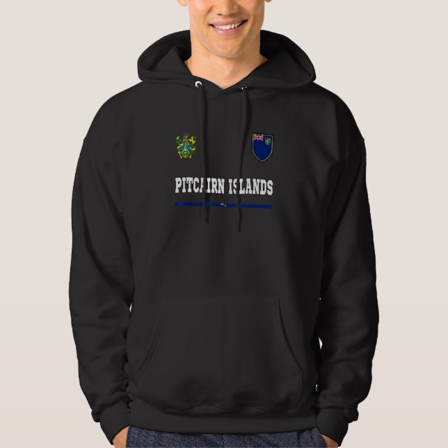 Pitcairn Islands  Sportssoccer Flag Souvenir Hoodie (Front)