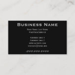 Pitch Black Business Card at Zazzle