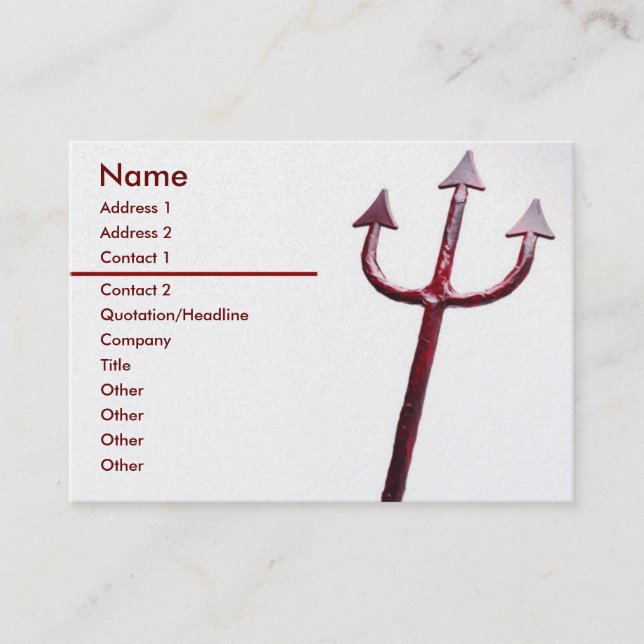 Pitch Fork Business Card (Front)