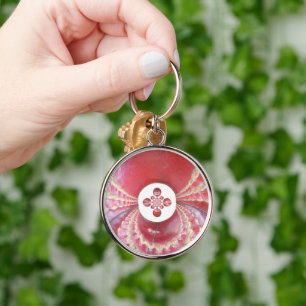 Pitch Kaleidoscope: Cricket Balls The Game's Heart Keychain