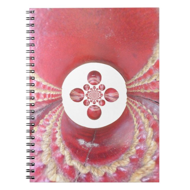 Pitch Kaleidoscope: Cricket Balls The Game's Heart Notebook (Front)