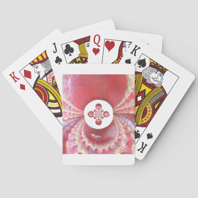 Pitch Kaleidoscope: Cricket Balls The Game's Heart Poker Cards (Back)
