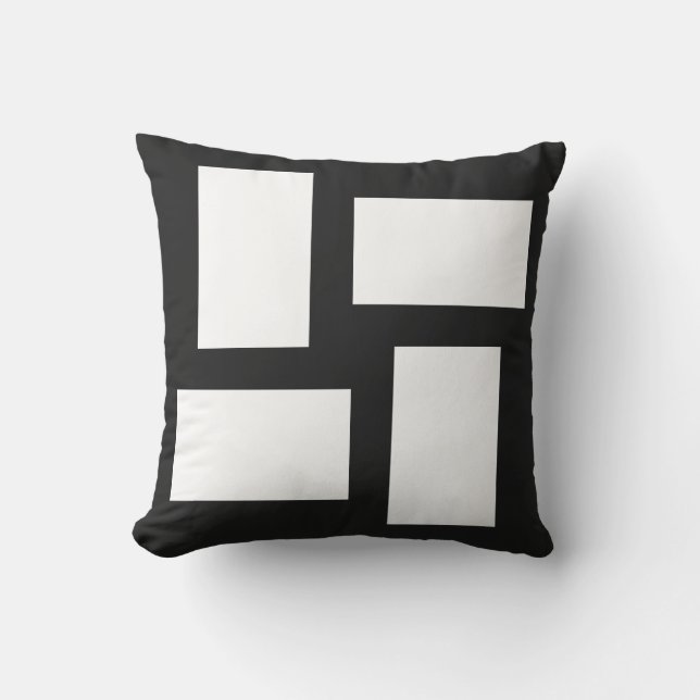 Pitch Pastel & Soft White Abstract Design Throw Pillow (Front)