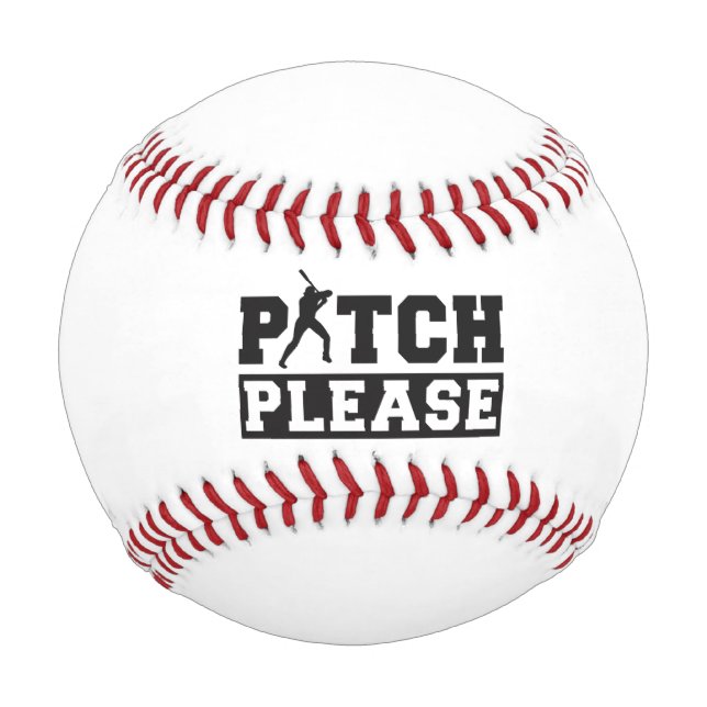 Pitch Please – Funny Softball|Baseball Quote Baseball (Front)