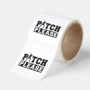 Pitch Please – Funny Softball Baseball Quote Square Sticker