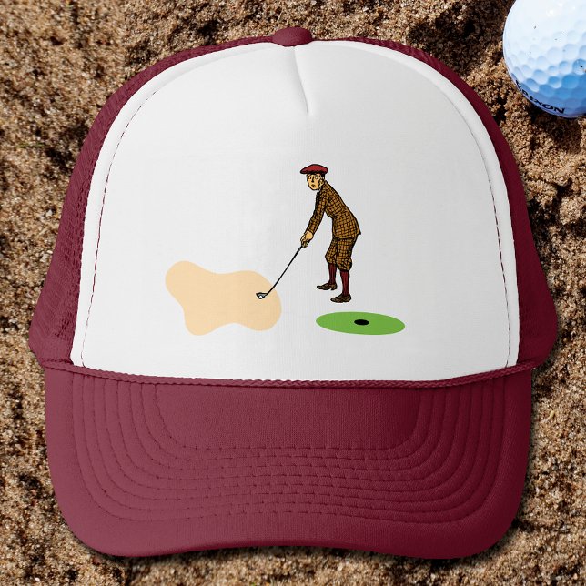 Pitch Shot by Panic-stricken Duffer Golf Trucker Hat (Creator Uploaded)