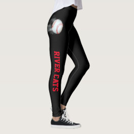 Pitch The Ball Baseball Editable Personalized Leggings