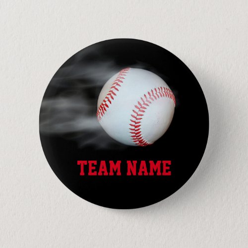 Pitch The Ball Baseball Team Player Personalized Button