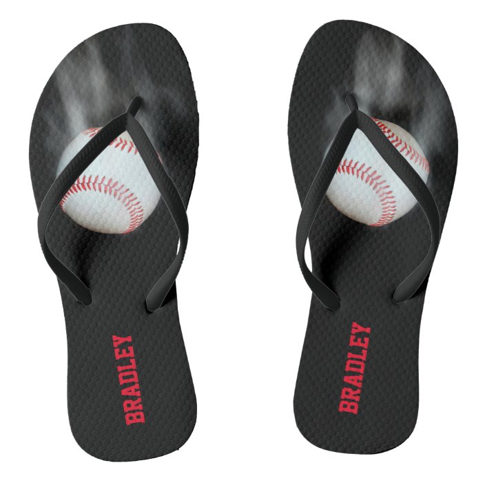 baseball flip flops