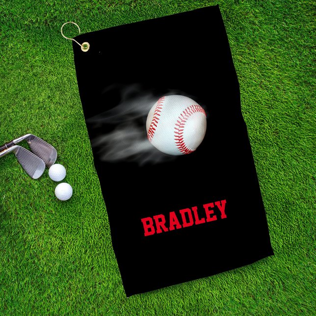 Pitch The Ball Baseball Team Player Personalized Golf Towel (Creator Uploaded)