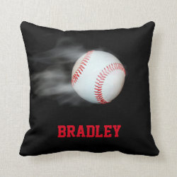 Pitch The Ball Baseball Team Player Personalized Throw Pillow