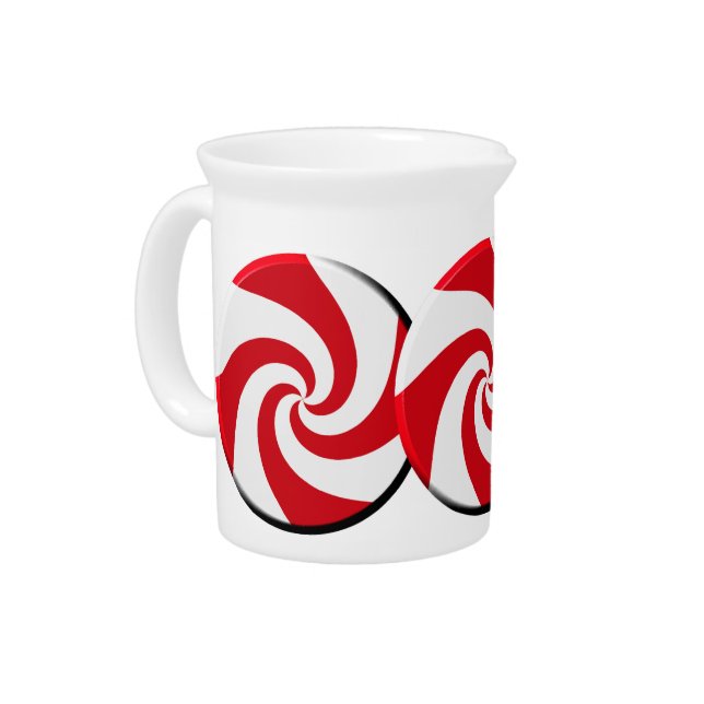 Pitcher - 4 Peppermint Swirls (Left)