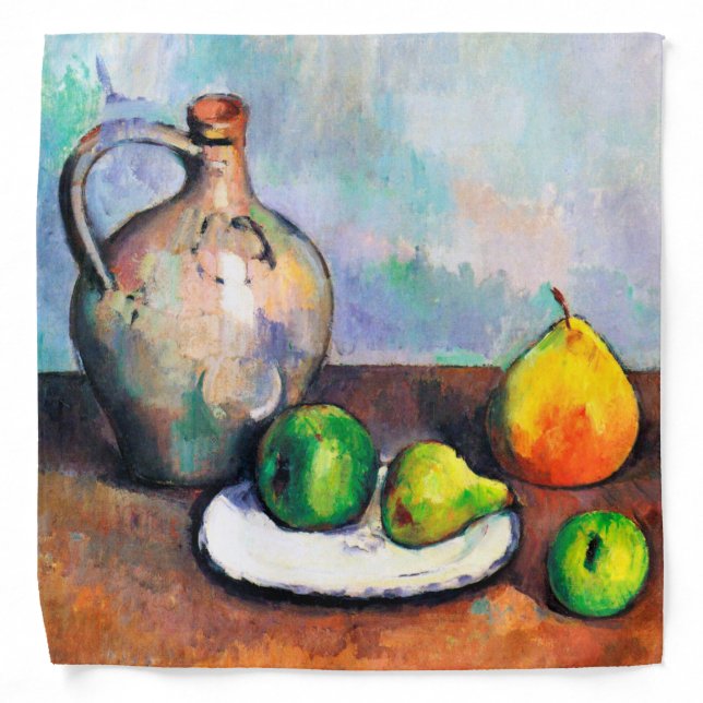 Pitcher and Fruit, Paul Cezanne Bandana (Front)