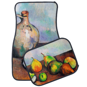 Pitcher and Fruit, Paul Cezanne Car Floor Mat