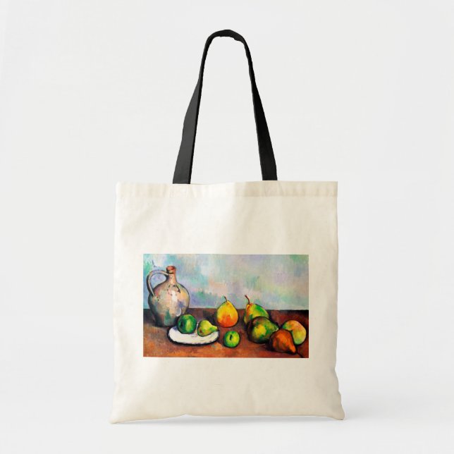 Pitcher and Fruit, Paul Cezanne Tote Bag (Front)