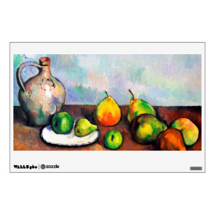 Pitcher and Fruit, Paul Cezanne Wall Decal