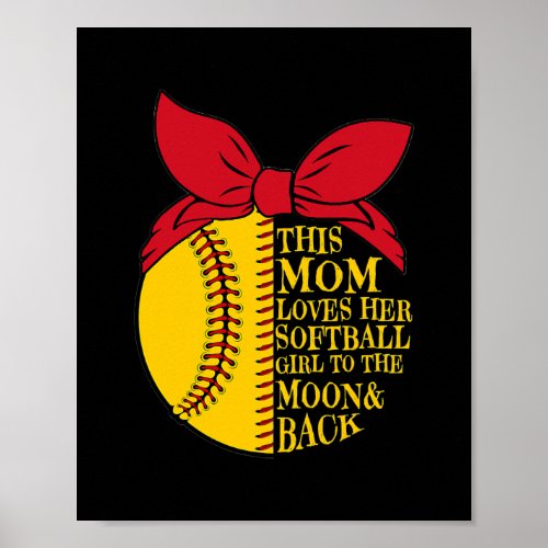 Pitcher Catcher Girls Lovers Funny Softball Gift Poster