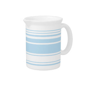 Pitcher in Lagoon Stripe aqua