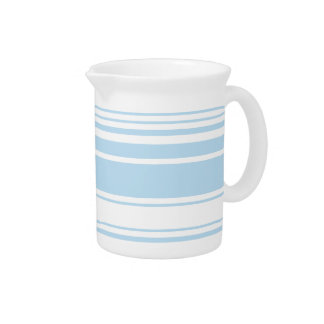 Pitcher in Lagoon Stripe aqua