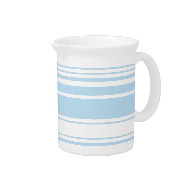 Pitcher in Lagoon Stripe aqua (Right)